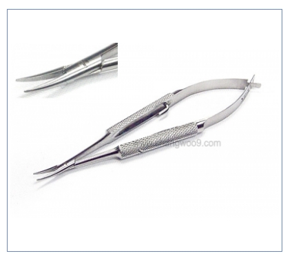 스프링안과지침기 곡 (Trout-Barraquer needle Holder) 50-3714-1